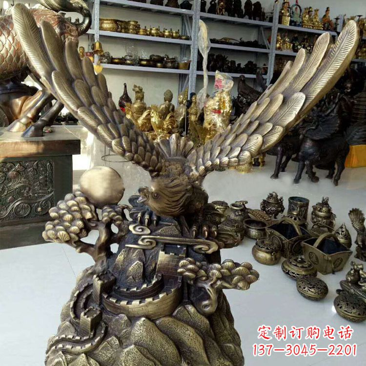 廊坊铸铜老鹰雕塑