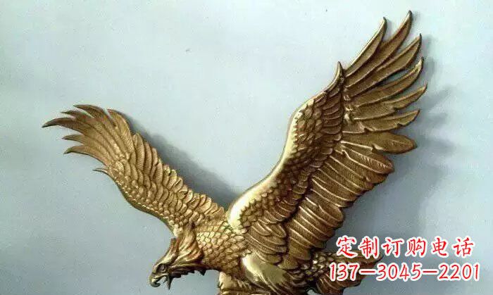 廊坊铸铜老鹰企业动物铜雕 (2)