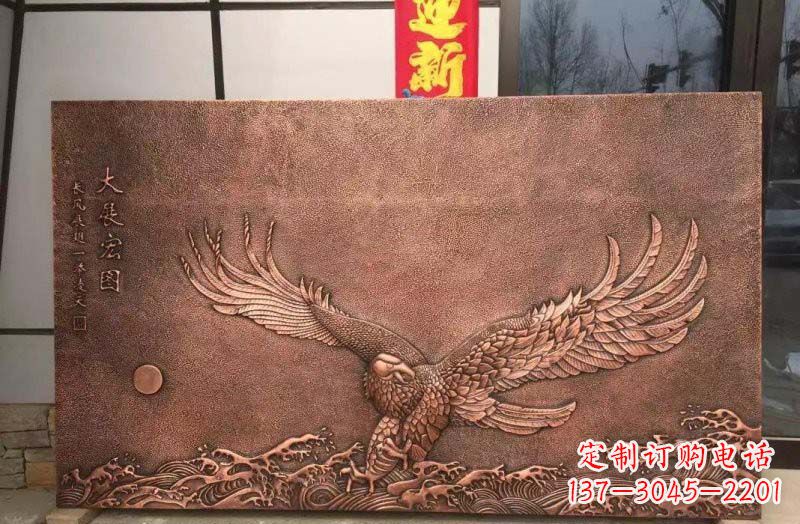 廊坊铸铜老鹰浮雕