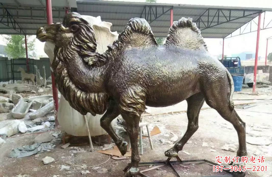 廊坊铸铜骆驼雕塑 (2)