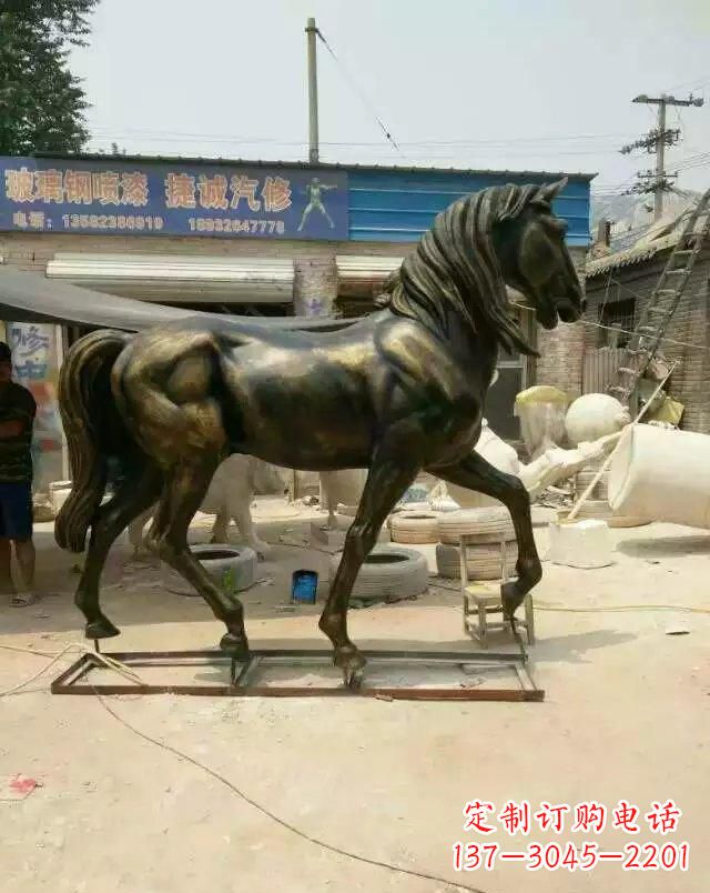 廊坊铸铜马雕塑