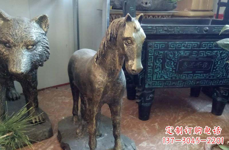 廊坊铸铜马雕塑222