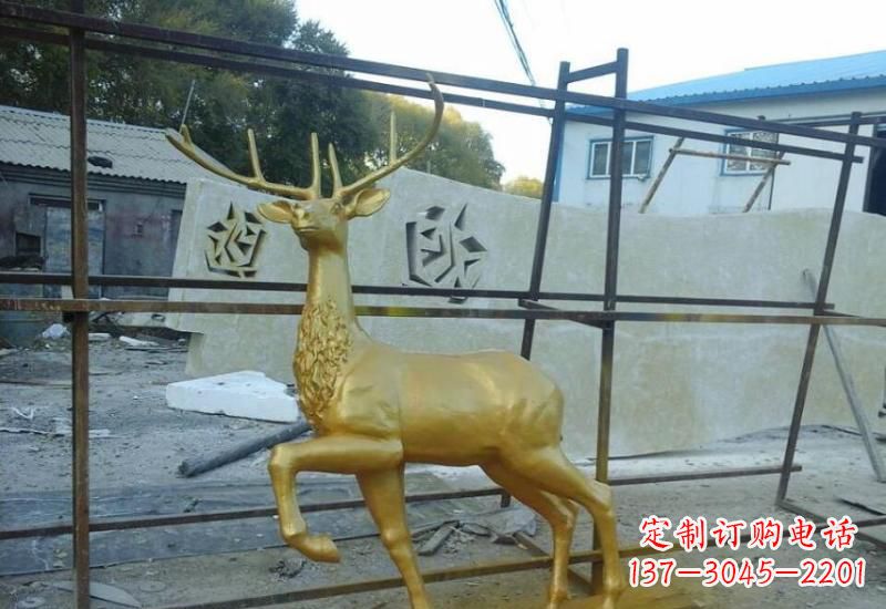 廊坊铸铜梅花鹿雕塑