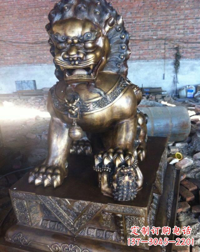 廊坊铸铜母子狮子雕塑