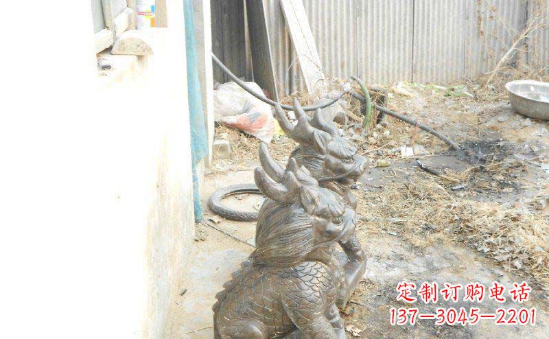廊坊铸铜麒麟古代神兽铜雕