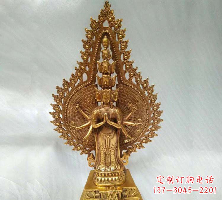 廊坊铸铜千手观音寺庙佛像