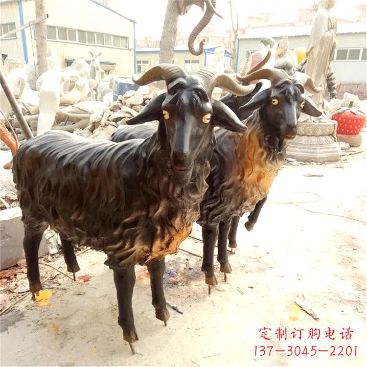 廊坊铸铜山羊雕塑