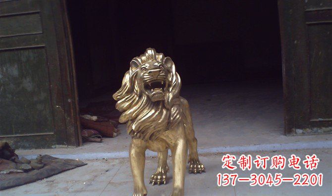 廊坊铸铜狮子西洋狮子铜雕