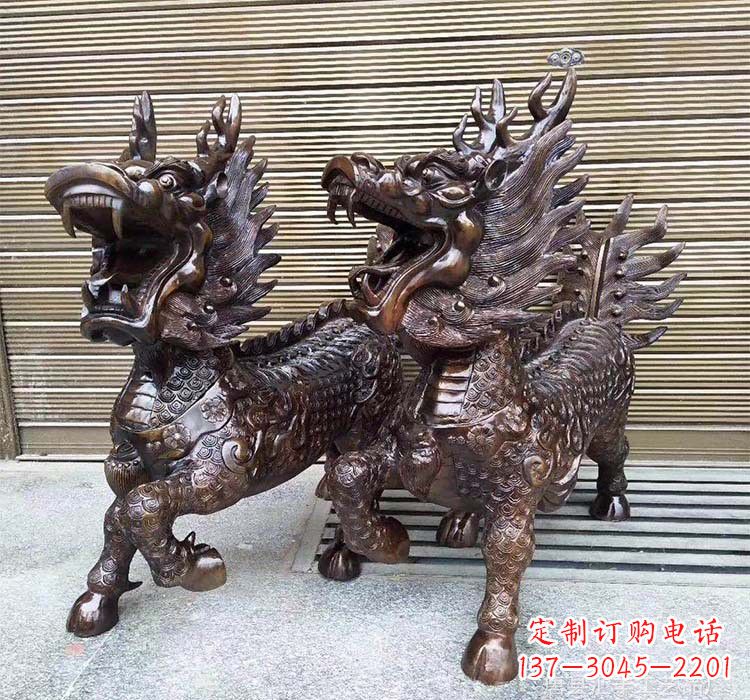 廊坊铸铜铜麒麟
