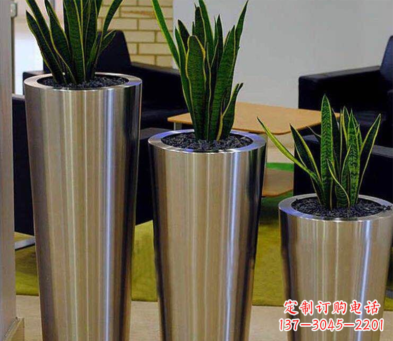 廊坊不锈钢花盆广场雕塑