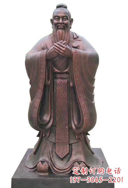 廊坊紫铜孔子像