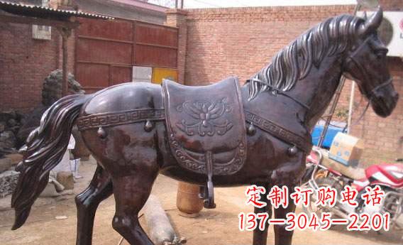 廊坊紫铜马公园铜雕