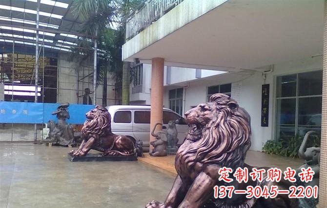 廊坊紫铜西洋狮子铜雕