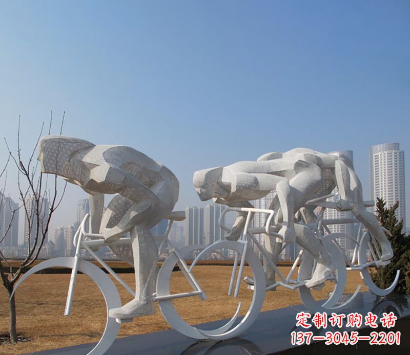 廊坊自行车比赛不锈钢雕塑