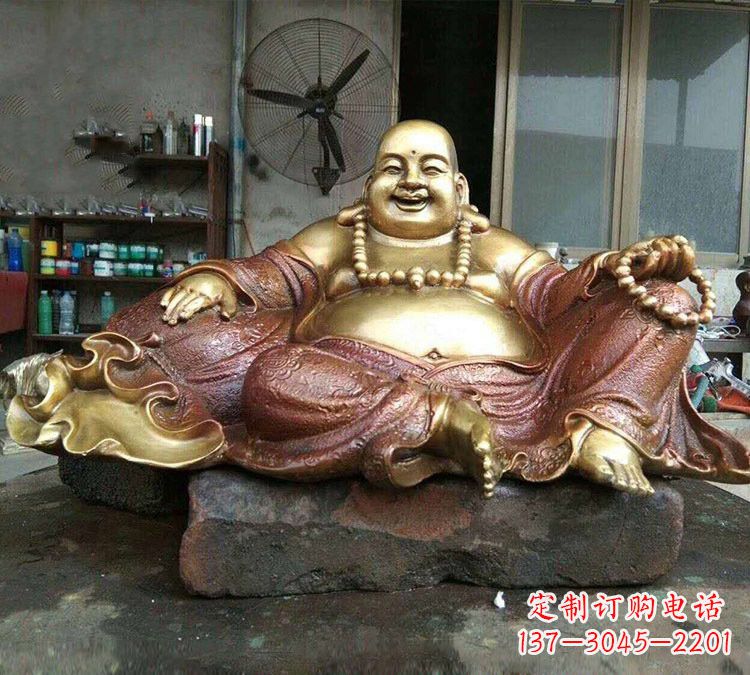 廊坊宗教供奉坐式弥勒佛铜雕