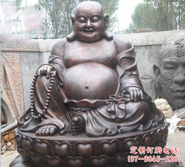 廊坊宗教庙宇弥勒佛铜雕222