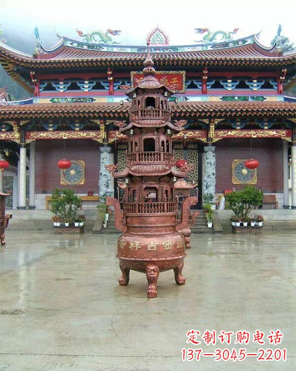 廊坊宗教庙宇香炉铜雕