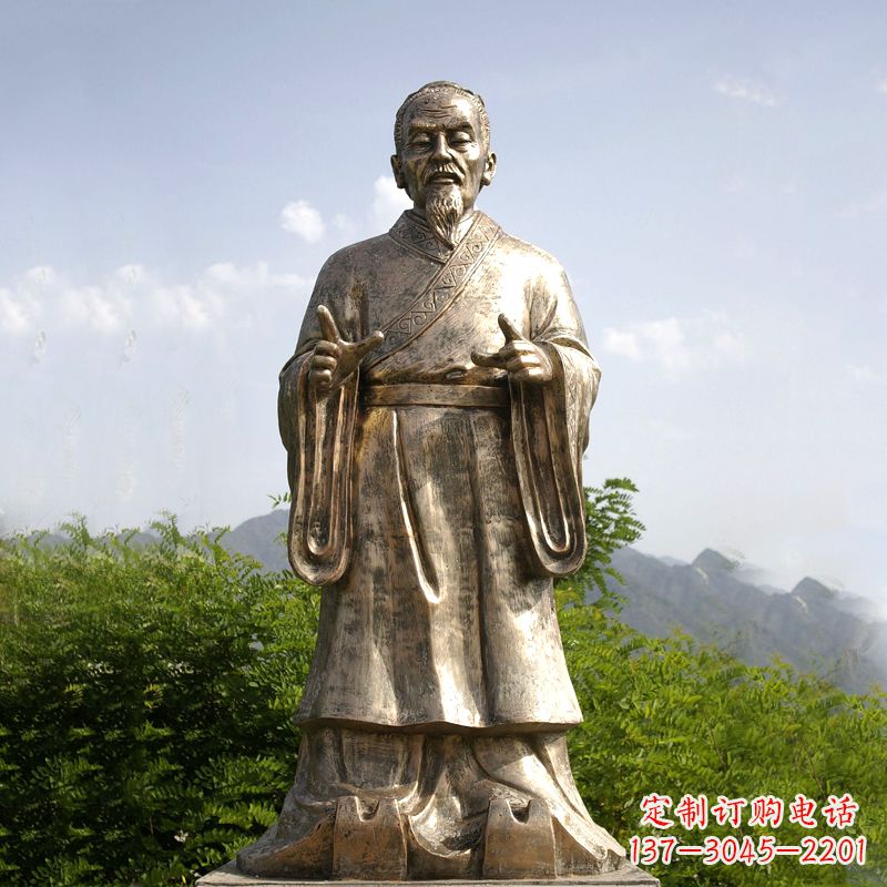 廊坊祖冲之纯铜雕像
