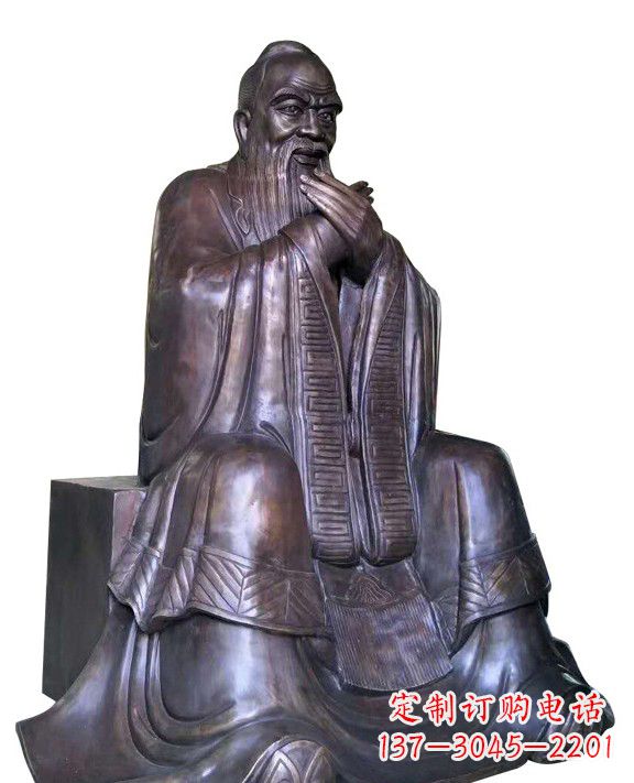 廊坊作揖孔子青铜像
