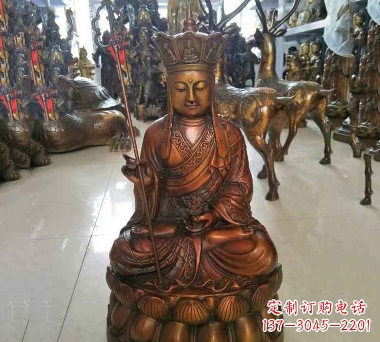 廊坊坐式地藏菩萨铜雕
