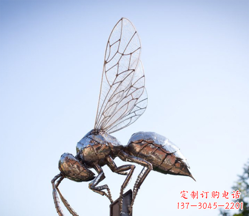 廊坊蜜蜂雕塑不锈钢