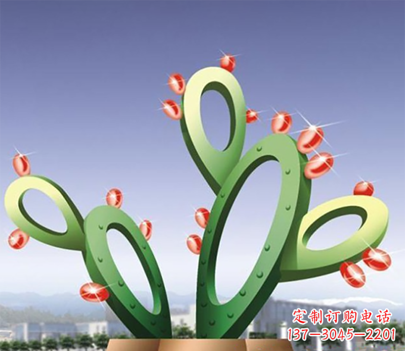 廊坊仙人掌不锈钢雕塑