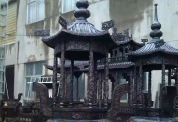 廊坊铸铜寺庙香炉铜雕 (3)