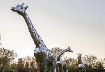廊坊不锈钢长颈鹿雕塑