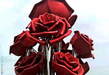 廊坊大型不锈钢玫瑰花雕塑