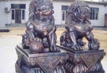 廊坊紫铜北京狮雕塑