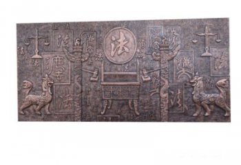 廊坊紫铜法字獬豸浮雕