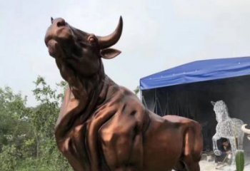 廊坊紫铜牛动物雕塑