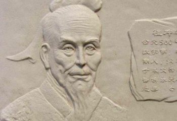 廊坊祖冲之砂岩浮雕-历史名人圆周率数学家校园人物壁画