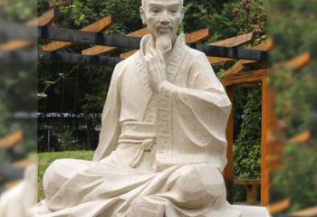 廊坊祖冲之石雕塑像-园林人物历史名人雕像