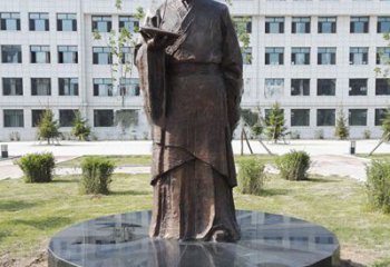 廊坊祖冲之校园铜雕-纯铜铸造中国古代历史名人著名数学家